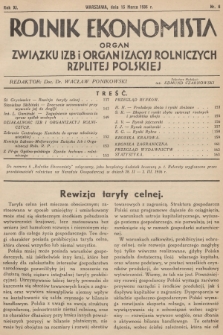 Rolnik Ekonomista : organ Związku Izb i Organizacyj Rolniczych Rzplitej Polskiej. R.11, T. 11 [i.e.14], 1936, nr 6