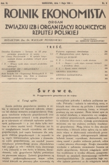 Rolnik Ekonomista : organ Związku Izb i Organizacyj Rolniczych Rzplitej Polskiej. R.11, T. 11 [i.e.14], 1936, nr 9