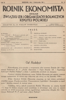 Rolnik Ekonomista : organ Związku Izb i Organizacyj Rolniczych Rzplitej Polskiej. R.11, T. 11 [i.e.14], 1936, nr 19