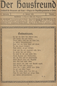 Der Hausfreund : Zeitschrift für Gemeinde und Haus : Organ der Baptistengemeinden in Polen. R.32, 1926, Nummer 5