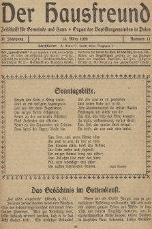 Der Hausfreund : Zeitschrift für Gemeinde und Haus : Organ der Baptistengemeinden in Polen. R.32, 1926, Nummer 11