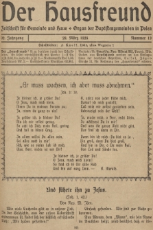 Der Hausfreund : Zeitschrift für Gemeinde und Haus : Organ der Baptistengemeinden in Polen. R.32, 1926, Nummer 13