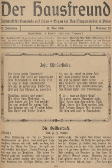 Der Hausfreund : Zeitschrift für Gemeinde und Haus : Organ der Baptistengemeinden in Polen. R.32, 1926, Nummer 22