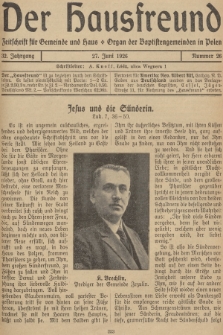 Der Hausfreund : Zeitschrift für Gemeinde und Haus : Organ der Baptistengemeinden in Polen. R.32, 1926, Nummer 26