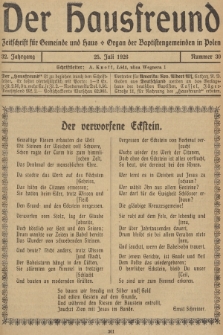 Der Hausfreund : Zeitschrift für Gemeinde und Haus : Organ der Baptistengemeinden in Polen. R.32, 1926, Nummer 30