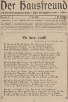 Der Hausfreund : Zeitschrift für Gemeinde und Haus : Organ der Baptistengemeinden in Polen. R.34, 1928, Nummer 28