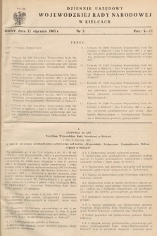 Dziennik Urzędowy Wojewódzkiej Rady Narodowej w Kielcach. 1965, nr 2