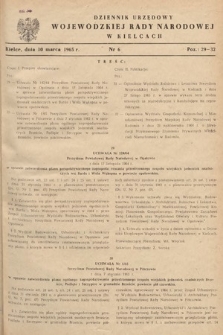 Dziennik Urzędowy Wojewódzkiej Rady Narodowej w Kielcach. 1965, nr 6