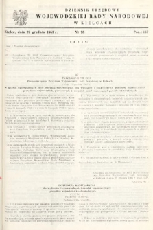 Dziennik Urzędowy Wojewódzkiej Rady Narodowej w Kielcach. 1965, nr 28
