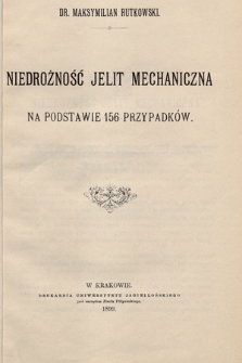 Niedrożność jelit mechaniczna na podstawie 156 przypadków