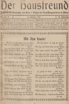 Der Hausfreund : Zeitschrift für Gemeinde und Haus : Organ der Baptistengemeinden in Polen. R.35, 1929, Nummer 2