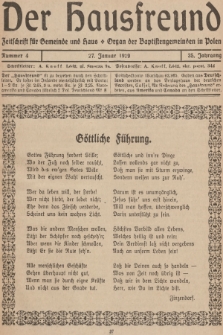 Der Hausfreund : Zeitschrift für Gemeinde und Haus : Organ der Baptistengemeinden in Polen. R.35, 1929, Nummer 4