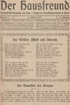 Der Hausfreund : Zeitschrift für Gemeinde und Haus : Organ der Baptistengemeinden in Polen. R.35, 1929, Nummer 6