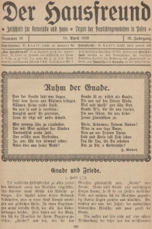 Der Hausfreund : Zeitschrift für Gemeinde und Haus : Organ der Baptistengemeinden in Polen. R.35, 1929, Nummer 15
