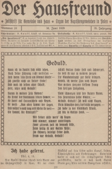 Der Hausfreund : Zeitschrift für Gemeinde und Haus : Organ der Baptistengemeinden in Polen. R.35, 1929, Nummer 24