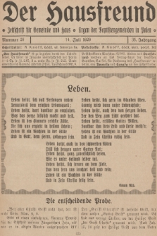 Der Hausfreund : Zeitschrift für Gemeinde und Haus : Organ der Baptistengemeinden in Polen. R.35, 1929, Nummer 28