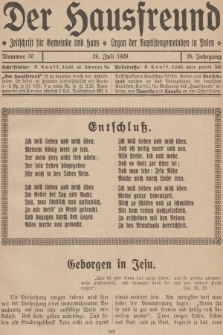 Der Hausfreund : Zeitschrift für Gemeinde und Haus : Organ der Baptistengemeinden in Polen. R.35, 1929, Nummer 30