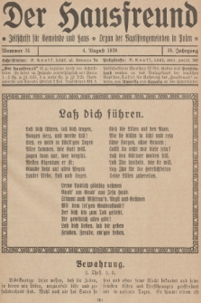 Der Hausfreund : Zeitschrift für Gemeinde und Haus : Organ der Baptistengemeinden in Polen. R.35, 1929, Nummer 31