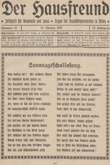 Der Hausfreund : Zeitschrift für Gemeinde und Haus : Organ der Baptistengemeinden in Polen. R.35, 1929, Nummer 42