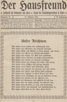 Der Hausfreund : Zeitschrift für Gemeinde und Haus : Organ der Baptistengemeinden in Polen. R.35, 1929, Nummer 43