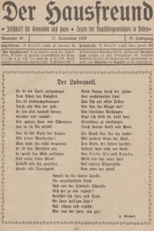 Der Hausfreund : Zeitschrift für Gemeinde und Haus : Organ der Baptistengemeinden in Polen. R.35, 1929, Nummer 46