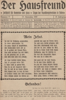 Der Hausfreund : Zeitschrift für Gemeinde und Haus : Organ der Baptistengemeinden in Polen. R.35, 1929, Nummer 47