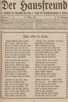 Der Hausfreund : Zeitschrift für Gemeinde und Haus : Organ der Baptistengemeinden in Polen. R.36, 1930, Nummer 13