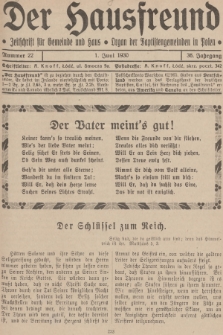 Der Hausfreund : Zeitschrift für Gemeinde und Haus : Organ der Baptistengemeinden in Polen. R.36, 1930, Nummer 22