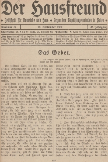 Der Hausfreund : Zeitschrift für Gemeinde und Haus : Organ der Baptistengemeinden in Polen. R.36, 1930, Nummer 39