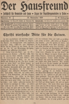 Der Hausfreund : Zeitschrift für Gemeinde und Haus : Organ der Baptistengemeinden in Polen. R.36, 1930, Nummer 48