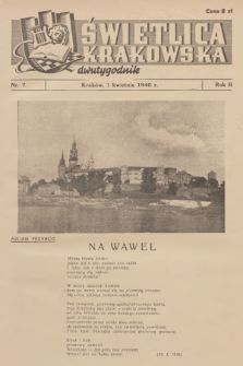 Świetlica Krakowska : dwutygodnik. R.2, 1946, nr 7