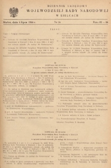 Dziennik Urzędowy Wojewódzkiej Rady Narodowej w Kielcach. 1966, nr 16