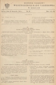 Dziennik Urzędowy Wojewódzkiej Rady Narodowej w Kielcach. 1966, nr 23