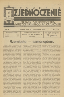 Zjednoczenie : organ Zjednoczenia Mieszczańskiego w Krakowie. R.2, 1928, nr 3-4