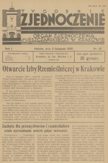 Zjednoczenie : organ Zjednoczenia Mieszczańskiego w Krakowie. R.1, 1929, nr 42