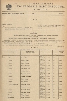 Dziennik Urzędowy Wojewódzkiej Rady Narodowej w Kielcach. 1967, nr 3