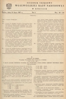Dziennik Urzędowy Wojewódzkiej Rady Narodowej w Kielcach. 1967, nr 11