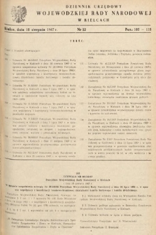 Dziennik Urzędowy Wojewódzkiej Rady Narodowej w Kielcach. 1967, nr 12