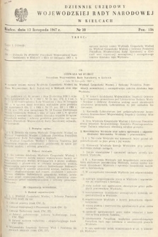 Dziennik Urzędowy Wojewódzkiej Rady Narodowej w Kielcach. 1967, nr 20