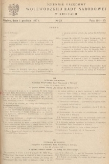 Dziennik Urzędowy Wojewódzkiej Rady Narodowej w Kielcach. 1967, nr 23