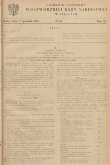 Dziennik Urzędowy Wojewódzkiej Rady Narodowej w Kielcach. 1967, nr 26