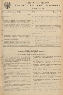 Dziennik Urzędowy Wojewódzkiej Rady Narodowej w Kielcach. 1968, nr 6