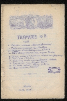 Filomates. 1906, nr 5