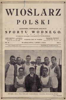 Wioślarz Polski: czasopismo, poświęcone sprawom sportu wodnego. R.1, 1925, nr 4