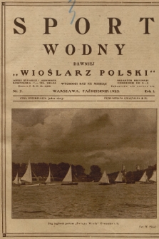 Sport Wodny : dawniej „Wioślarz Polski”. R.1, 1925, nr 7