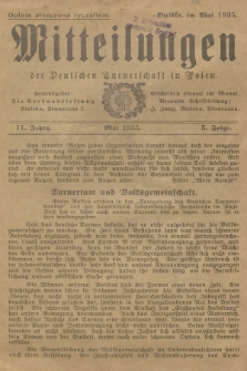 Mitteilungen der Deutschen Turnerschaft in Polen. Jg.11, 1935, Folge 5