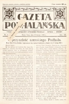 Gazeta Podhalańska : tygodnik poświęcony sprawom Podhala, Spisza, Orawy. 1932, nr 9