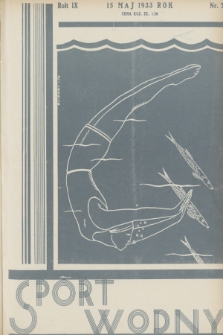 Sport Wodny : dwutygodnik poświęcony sprawom wioślarstwa, żeglarstwa, pływactwa, turystyki wodnej, jachtingu motorowego. R.9, 1933, nr 7