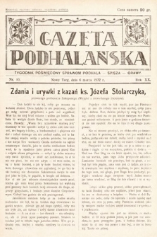 Gazeta Podhalańska : tygodnik poświęcony sprawom Podhala, Spisza, Orawy. 1932, nr 10