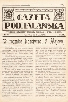 Gazeta Podhalańska : tygodnik poświęcony sprawom Podhala, Spisza, Orawy. 1932, nr 18